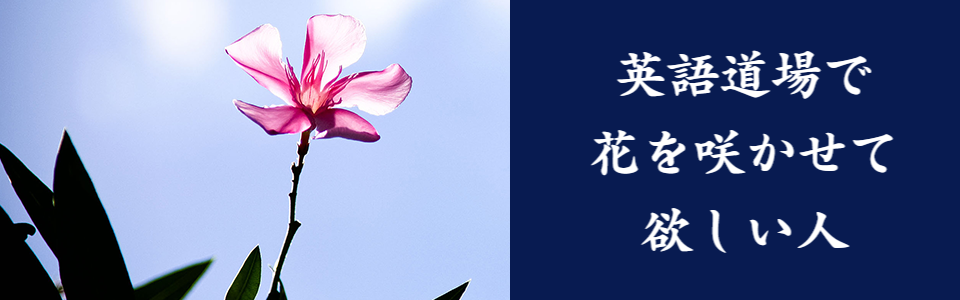 英語道場で花を咲かせる人